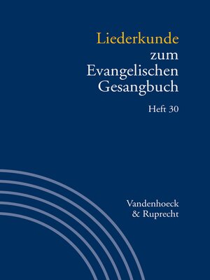 cover image of Liederkunde zum Evangelischen Gesangbuch, Heft 30